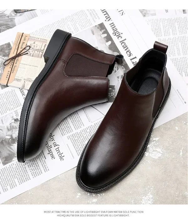 Men's Boots Handmade Leather Ankle Shoes - Image 28