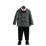 Boys' Double-Breasted Houndstooth Suit Set - Image 5