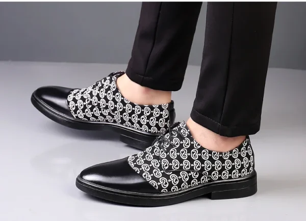 Men Black oxfords shoes - Image 22