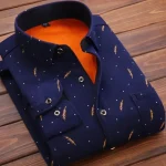 2025 Men's Winter Warm Long Sleeve Plaid Shirts Flannel Fur Lined Thick Formal Shirts Fleece Casual Shirt for Men Dress Shirts - Image 9