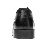 Handmade Men's Black Leather Oxford Shoes - Image 18