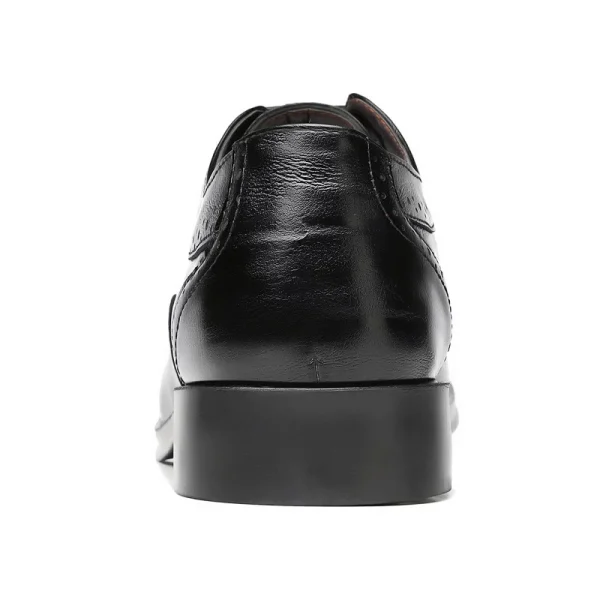 Handmade Men's Black Leather Oxford Shoes - Image 18