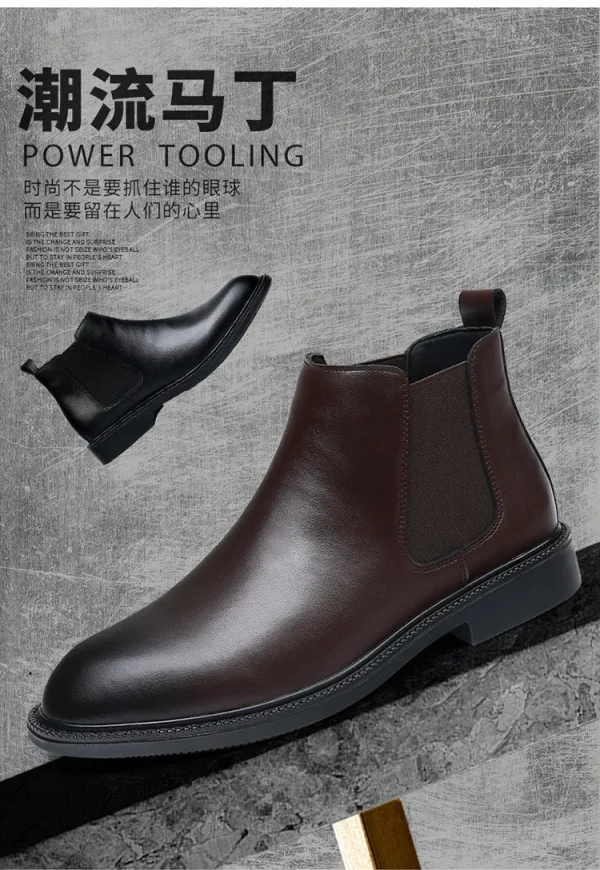Men's Boots Handmade Leather Ankle Shoes - Image 15