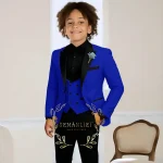 Boys' 3-Piece Slim Fit Wedding Tuxedo - Image 3
