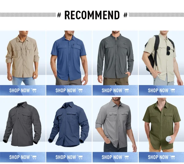 Men's Tactical Long Sleeve UPF Sun Protection Shirt - Image 42