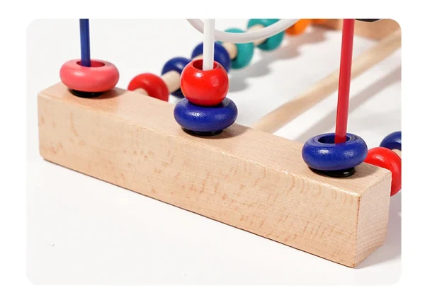 Wooden Bead Maze: Animal & Fruit Sensory Toy - Image 14