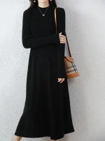 Merino Wool Knitwear Sweater dress - Image 6