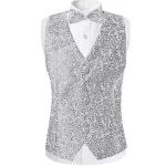 Boys' 5-Piece Slim Fit Gold Rim Suit - Image 20