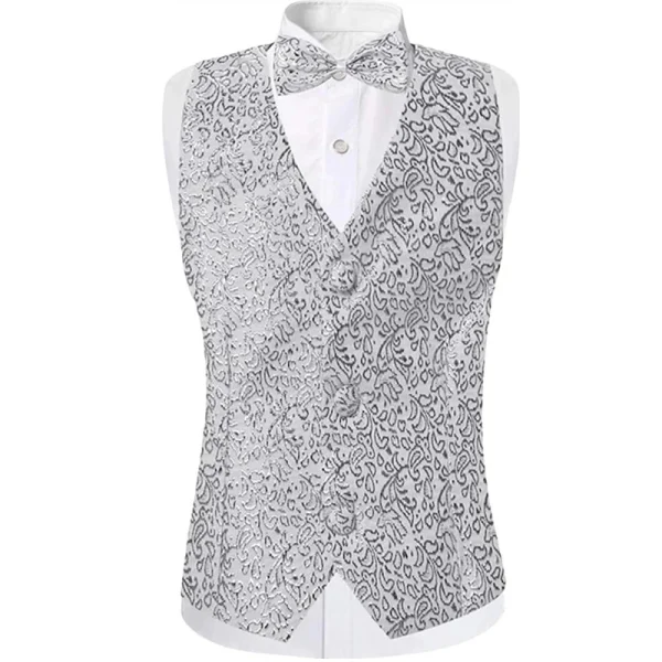 Boys' 5-Piece Slim Fit Gold Rim Suit - Image 20