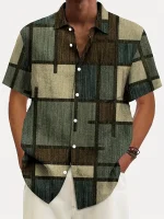 Zaful Men's Checkerboard Textured Shirt