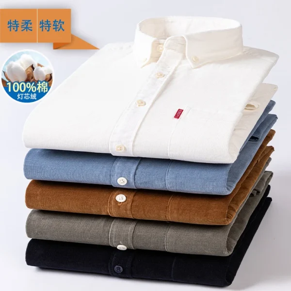 Men's Regular-Fit Corduroy Shirt - Image 2