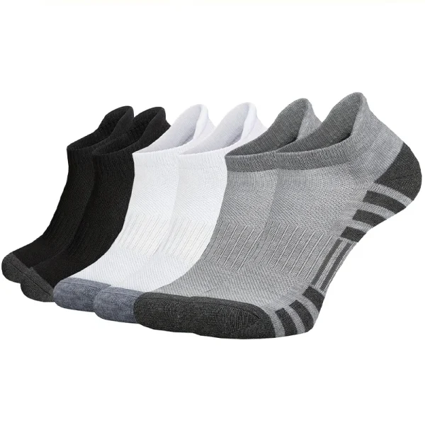 12 Pairs Men's Mesh Breathable Sports Ear Lifting Socks All Season Solid Color Low Cut Casual Mens Short Tube Socks - Image 9