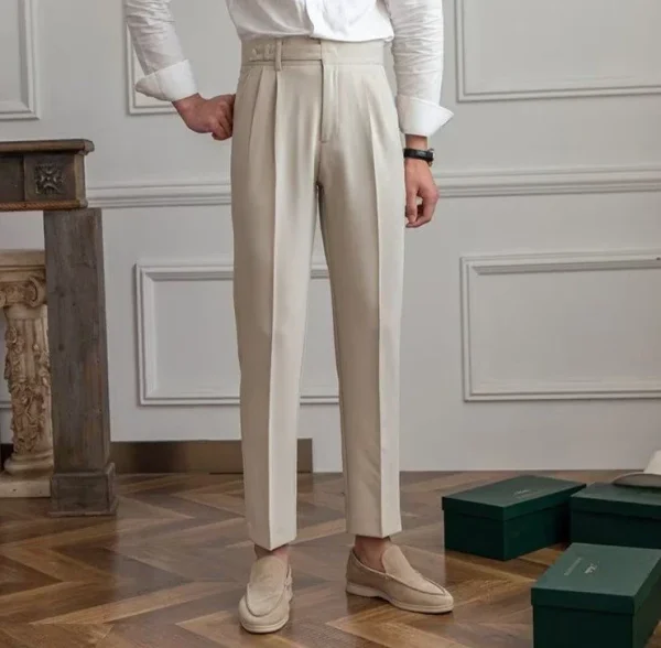 Man Suits Pants Fluid Khaki Draped Trousers for Men Baggy Suit Korean Style Clothes Reviews Many Slacks High Quality Dress Up - Image 43