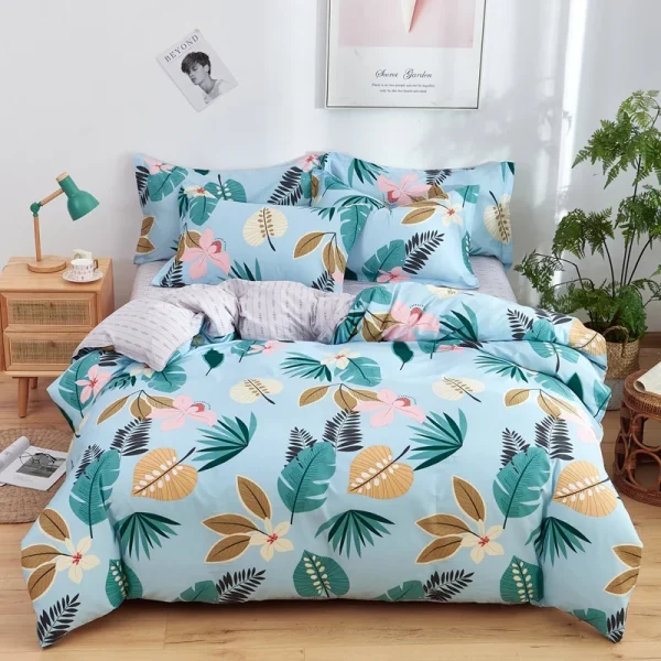 3pcs Dark Blue Striped Style Duvet Cover Set for Boy Geometric Pattern Luxury Hotel Room Decor 100% Cotton Skin-friendly Bedding - Image 57