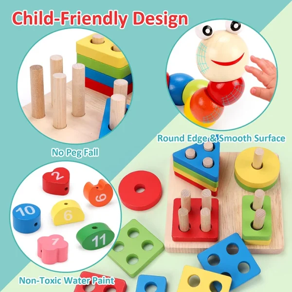 Montessori 3D Wooden Puzzle & Learning Set - Image 29