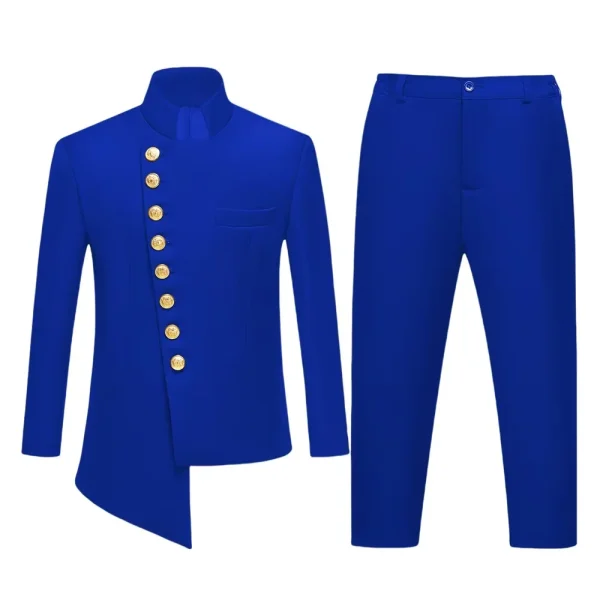 Boys' Vibrant Blue 2-Piece Suit ​A sharp, eye-catching - Image 3