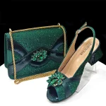 Women's Peep-Toe Heels with handbag - Image 11