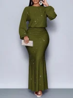 Women's Long Sleeve Bodycon Dress - Image 20