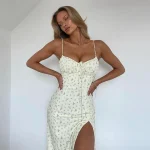 Women Elegant Floral Beach Vacation Bodycon Long Dress - Image 33