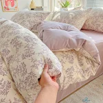 1pc Purple Lavender Printed Duvet Cover Single/Queen/King Size Quilt Cover for Double Bed Flower housse de couette220x240cm - Image 20