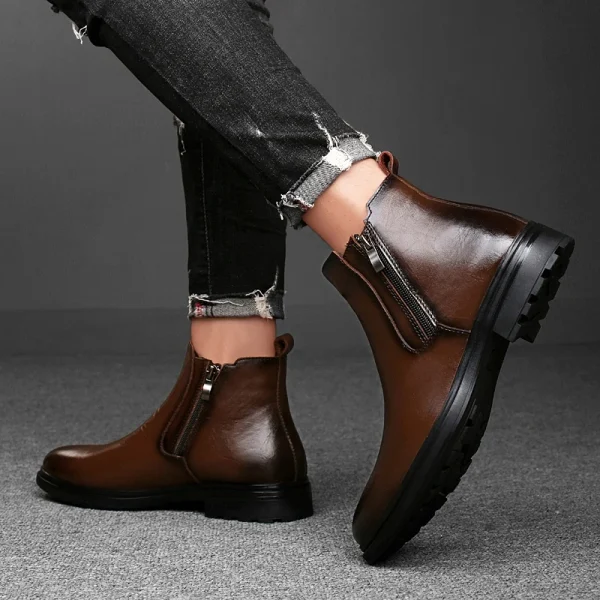 Leather Chelsea Men's Boots - Image 19