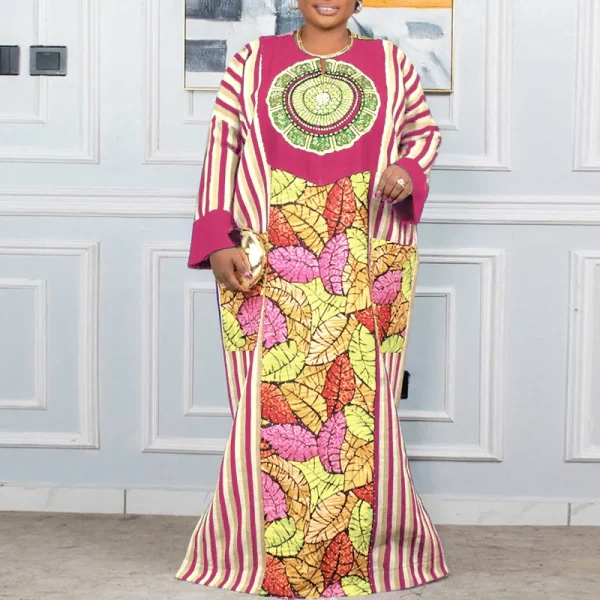 Plus Size 5XL VONDA Women Maxi Robe Bohemian Long Sleeve Floral Print Long Sundress Oversized Party Vestido Fashion Casual Dress - Image 7