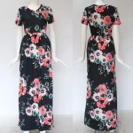 Summer Maxi Dress Women Floral Print Boho Beach Dress - Image 42