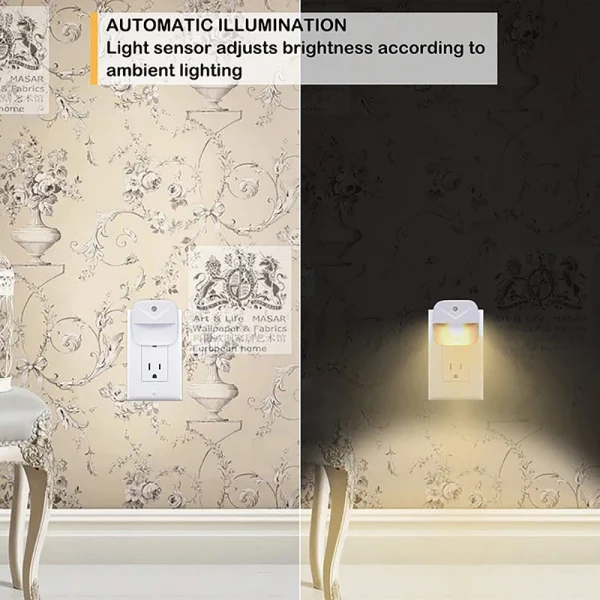 Wireless Light Control Sensor LED Night Light EU Plug Night Lights For Baby Kids Bedside Bedroom Corridor Lighting - Image 17