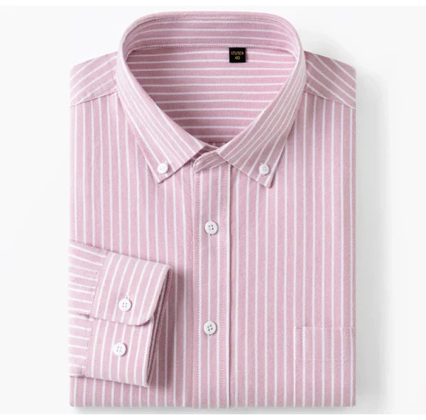 slim-fit striped Oxford shirt - Image 14