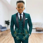 Boys' 3-Piece Navy Blue Shawl Lapel Tuxedo - Image 21