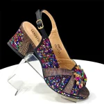 Women's Peep-Toe Heels with handbag - Image 14