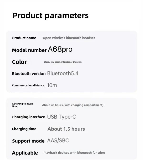 Open-Ear Headphones, Clip-On Earbuds-Wireless Bluetooth Earbuds with Microphone EarHook Sports HiFi Sound Headset - Image 27