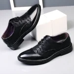Men Black oxfords shoes - Image 5