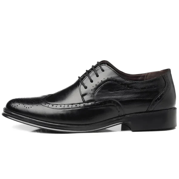 Handmade Men's Black Leather Oxford Shoes - Image 21