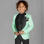 Boys' 3-Piece Jacquard Tuxedo Set - Image 4