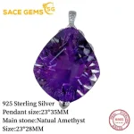 SACEGEMS Luxury Natural Amethyst Statement Necklace - Image 3