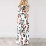 Summer Maxi Dress Women Floral Print Boho Beach Dress - Image 21