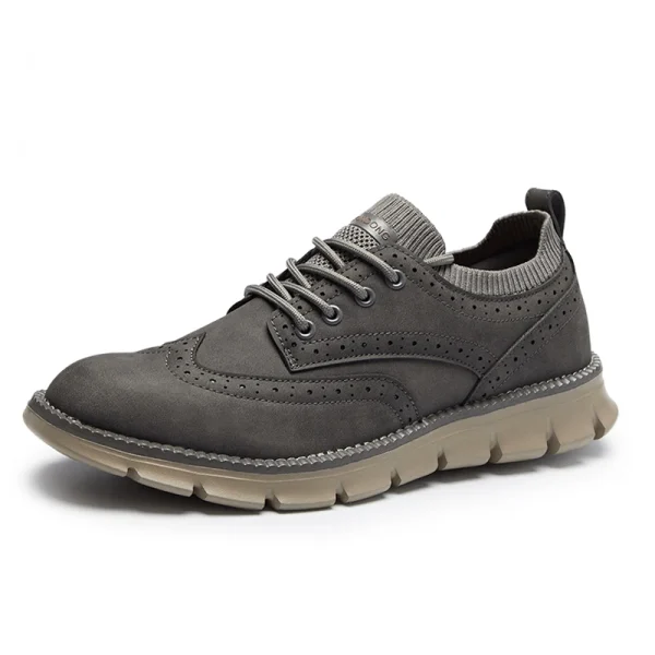 Mens Brogues Leather Casual Shoes - Image 8