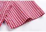 Plaid Checkered Short Sleeve 100% Cotton Shirt Button - Image 47