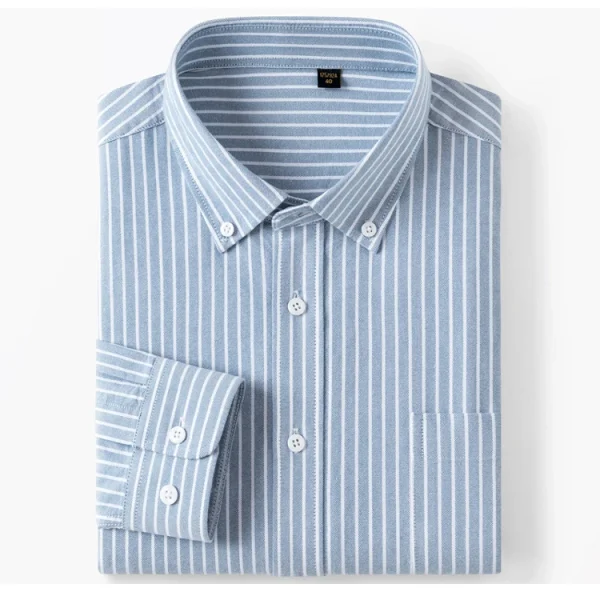 slim-fit striped Oxford shirt - Image 16