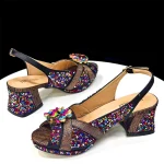 Women's Peep-Toe Heels with handbag - Image 12