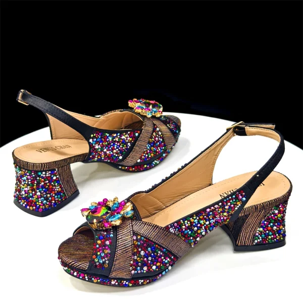 Women's Peep-Toe Heels with handbag - Image 12