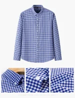 plaid shirts for man slim fit formal casual - Image 25
