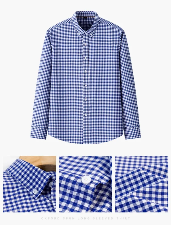 plaid shirts for man slim fit formal casual - Image 25