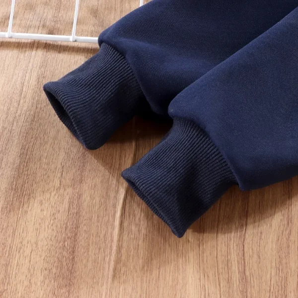 Boys O Neck Spliced Long Sleeve Hoodies Sets - Image 12