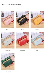 Wallet Women's Fashion Wrist Strap Short Zero Wallet Large Capacity Coin Clip Bag Multiple Card Positions Card Bag Money Clip - Image 18